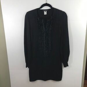 Nanette Lepore Black Merino Wool Dress
